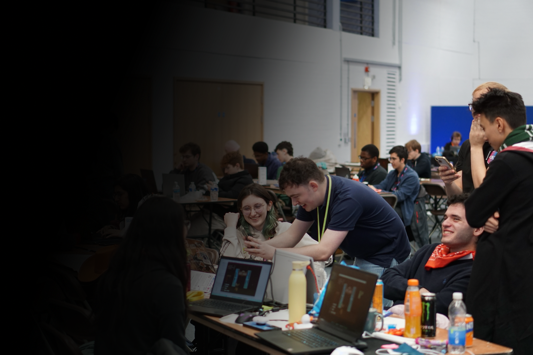 A room of people coding